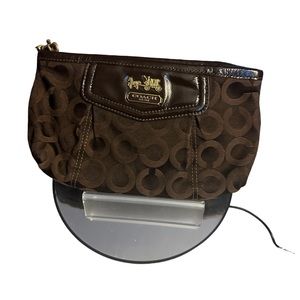 Coach Madison brown op c signature wristlet bag